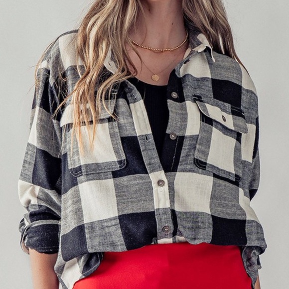 NEW IN PERFECT PLAID FLANNEL BUTTON DOWN SHIRT - Picture 3 of 6